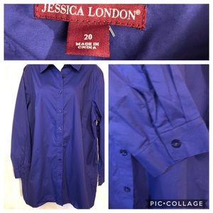 Jessica London Button-Down Shirt L/S Plus Size 18